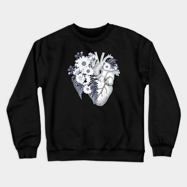 Floral heart 4 Crewneck Sweatshirt by Collagedream